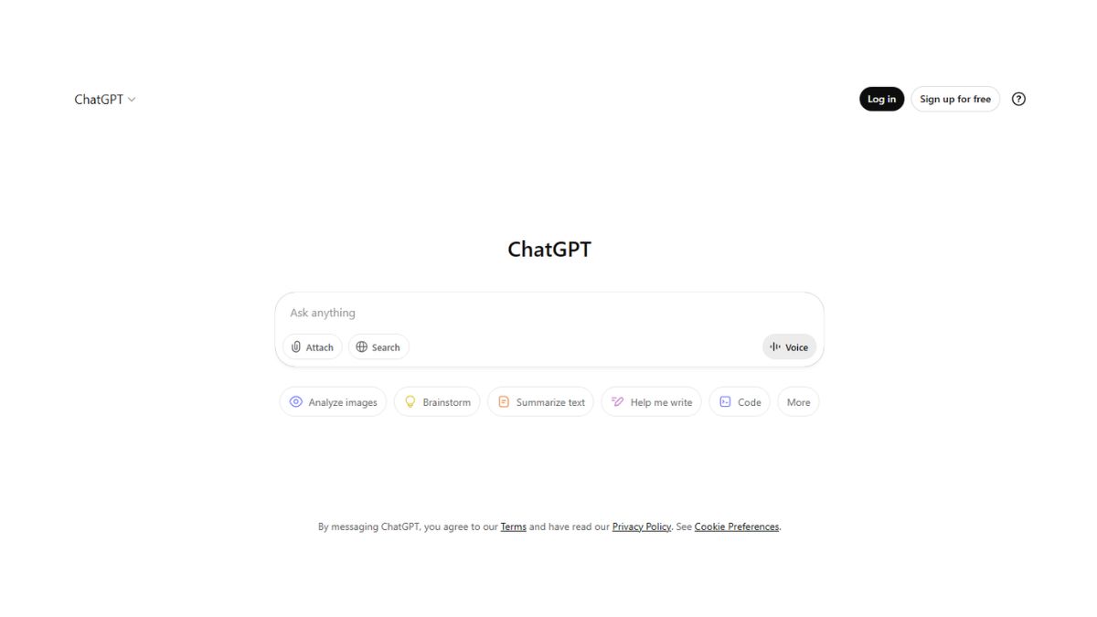 ChatGPT interface screenshot ChatGPT interface screenshot