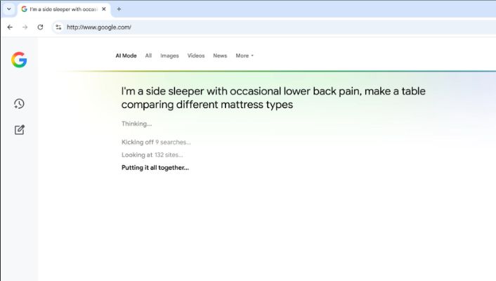 AI mode in search, right from the omnibox