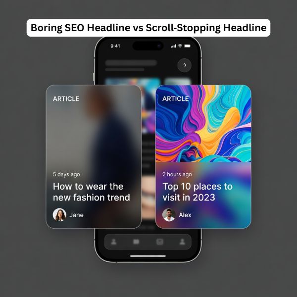 Boring SEO Headline vs Scroll‑Stopping Headline