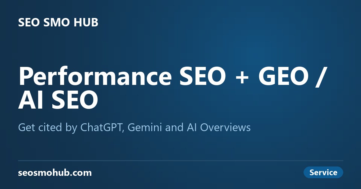 Cover image for the article: GEO for Small Business: How to Get Cited by ChatGPT and Google AI Overviews