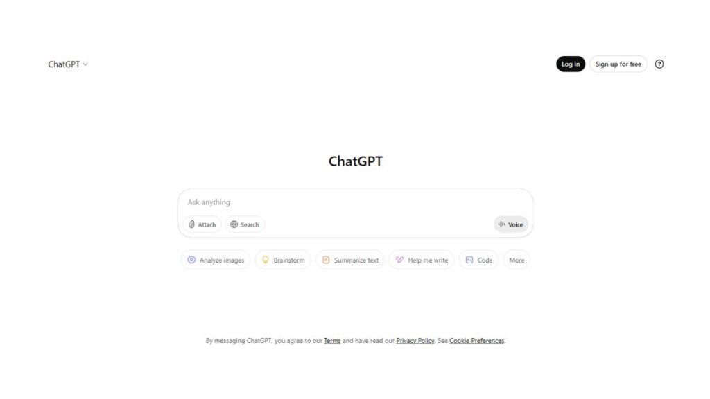 Screenshot of ChatGPT interface